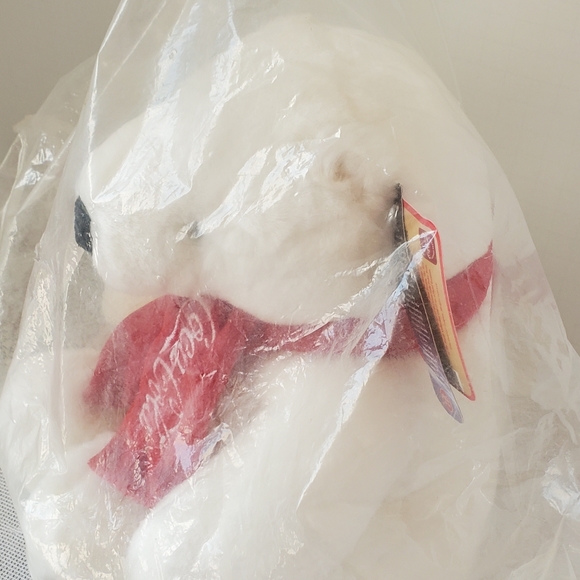 Coca Cola Boyds Polar Bear Plush Stuffed Animal Holiday Red Scarf 10" NWT Sealed - Picture 8 of 9